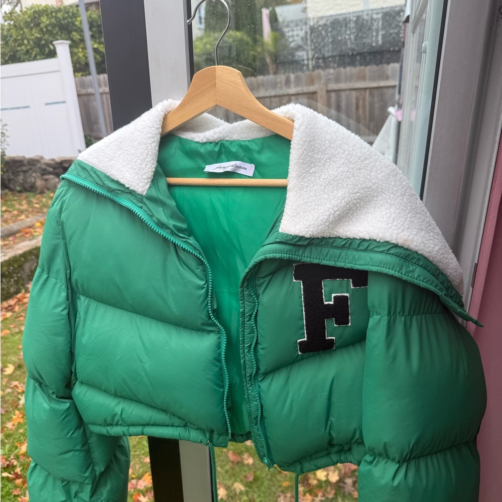 Green Puffer Jacket - image 4